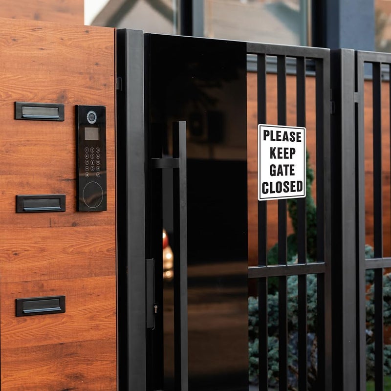 Hy-Ko Products 20523 - "Please Keep GATE Closed" Aluminum Sign 12 in x 18 in Black/White, 1 Each - Image 3